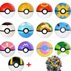 Pkm.store Pokeball & Pokebälle-Pokemon Ball Set 12 Stk. Pokebälle Mit 24 Pokemon Figuren