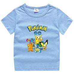 Pkm.store Sommer-Pokemon Baumwolle T-Shirt Fur Kinder - Viele Motive Und Farben
