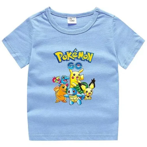 Pkm.store Sommer-Pokemon Baumwolle T-Shirt Fur Kinder - Viele Motive Und Farben