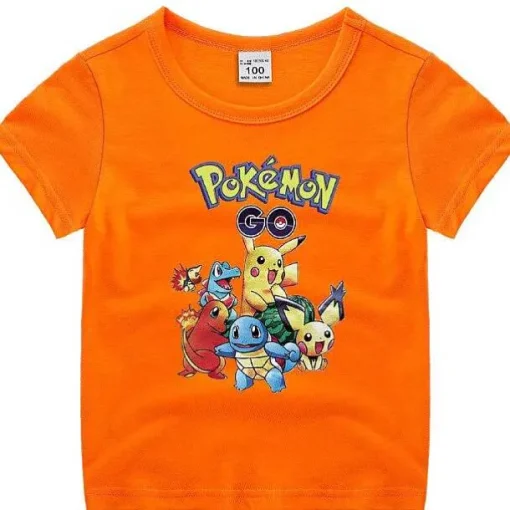 Pkm.store Sommer-Pokemon Baumwolle T-Shirt Fur Kinder - Viele Motive Und Farben