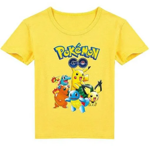 Pkm.store Sommer-Pokemon Baumwolle T-Shirt Fur Kinder - Viele Motive Und Farben