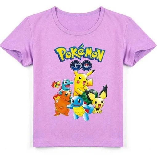 Pkm.store Sommer-Pokemon Baumwolle T-Shirt Fur Kinder - Viele Motive Und Farben