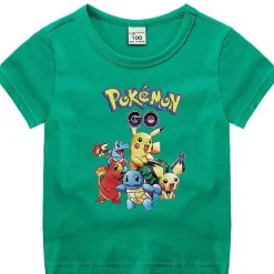 Pkm.store Sommer-Pokemon Baumwolle T-Shirt Fur Kinder - Viele Motive Und Farben