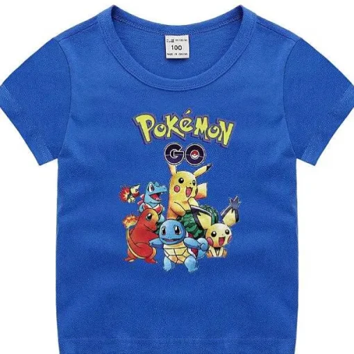Pkm.store Sommer-Pokemon Baumwolle T-Shirt Fur Kinder - Viele Motive Und Farben
