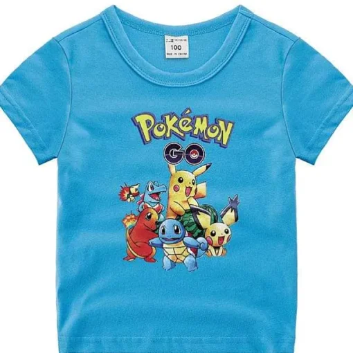 Pkm.store Sommer-Pokemon Baumwolle T-Shirt Fur Kinder - Viele Motive Und Farben