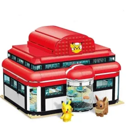 Pkm.store Pokemon Spielzeug-Pokemon Baustein Haus - Verschiedene Motive