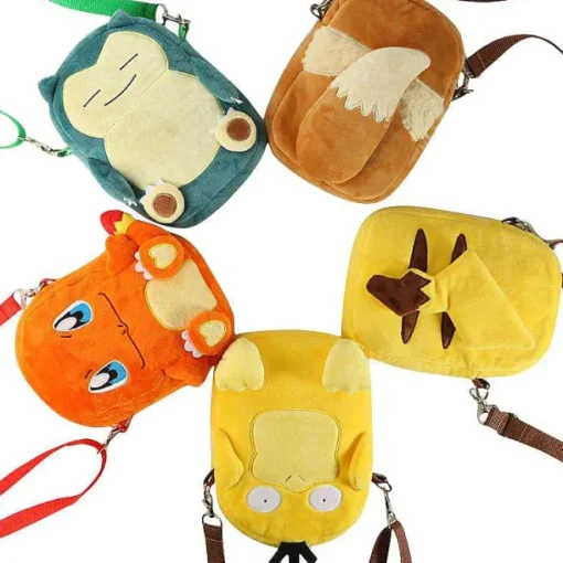 Pkm.store Sonstiges Merchandise-Pokemon (Charmander, Psyduck, Pikachu, Eevee, Snorlax) Plusch Kinder Tasche