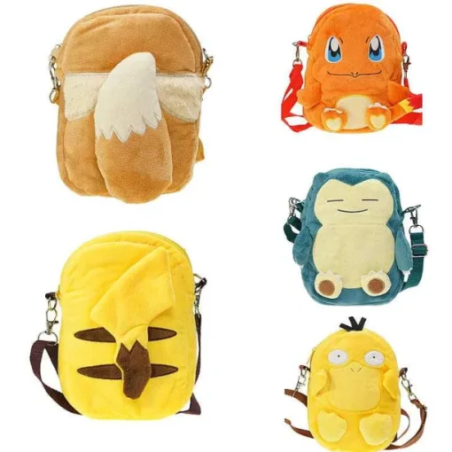 Pkm.store Sonstiges Merchandise-Pokemon (Charmander, Psyduck, Pikachu, Eevee, Snorlax) Plusch Kinder Tasche