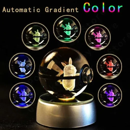 Pkm.store Sonstiges Merchandise-Pokemon 3D Krystal Ball Pikachu Gengar Mew Mewtwo Etc.