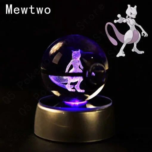 Pkm.store Sonstiges Merchandise-Pokemon 3D Krystal Ball Pikachu Gengar Mew Mewtwo Etc.