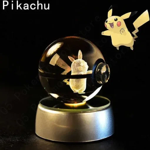 Pkm.store Sonstiges Merchandise-Pokemon 3D Krystal Ball Pikachu Gengar Mew Mewtwo Etc.