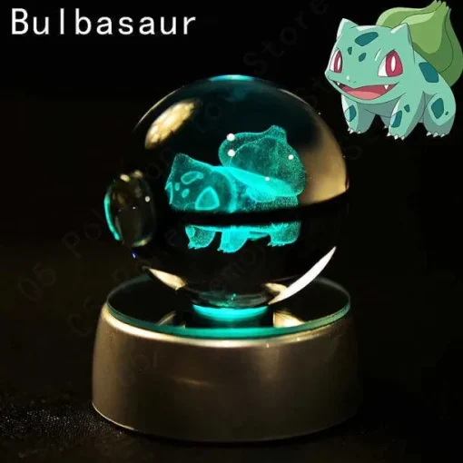 Pkm.store Sonstiges Merchandise-Pokemon 3D Krystal Ball Pikachu Gengar Mew Mewtwo Etc.
