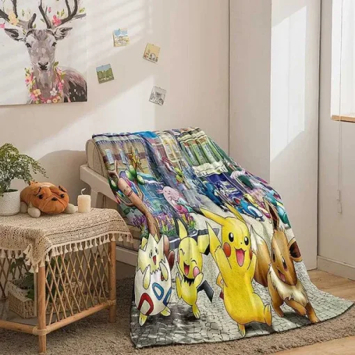 Pkm.store Sonstiges Merchandise-Pokemon Decke In Vielen Motiven (Pikachu, Evoli Etc.)