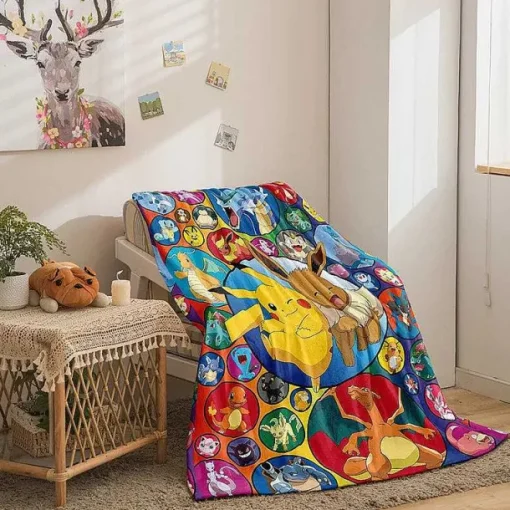 Pkm.store Sonstiges Merchandise-Pokemon Decke In Vielen Motiven (Pikachu, Evoli Etc.)