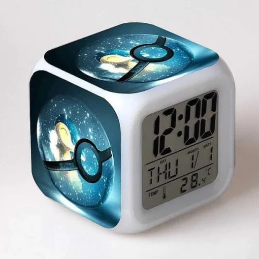 Pkm.store Uhren Und Wecker-Pokemon Digital Wecker / Uhr - 7 Farben (19 Verschiedene Motive)