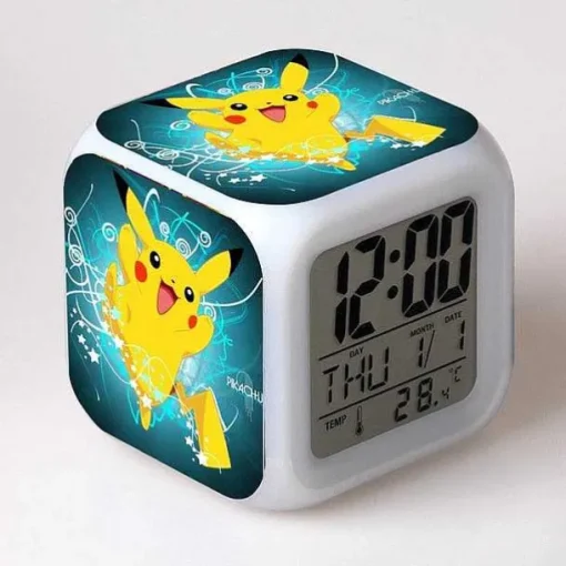 Pkm.store Uhren Und Wecker-Pokemon Digital Wecker / Uhr - 7 Farben (19 Verschiedene Motive)