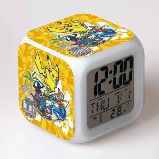 Pkm.store Uhren Und Wecker-Pokemon Digital Wecker / Uhr - 7 Farben (19 Verschiedene Motive)