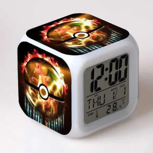 Pkm.store Uhren Und Wecker-Pokemon Digital Wecker / Uhr - 7 Farben (19 Verschiedene Motive)