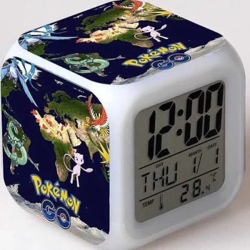 Pkm.store Uhren Und Wecker-Pokemon Digital Wecker / Uhr - 7 Farben (19 Verschiedene Motive)