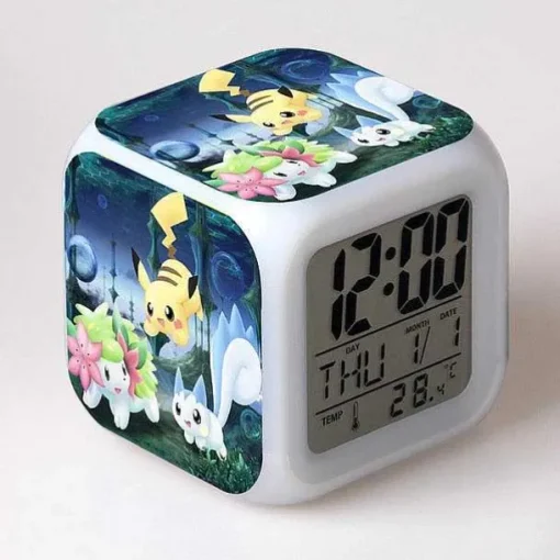 Pkm.store Uhren Und Wecker-Pokemon Digital Wecker / Uhr - 7 Farben (19 Verschiedene Motive)