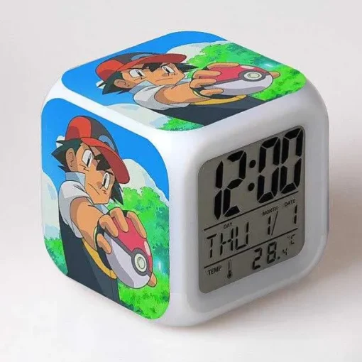 Pkm.store Uhren Und Wecker-Pokemon Digital Wecker / Uhr - 7 Farben (19 Verschiedene Motive)