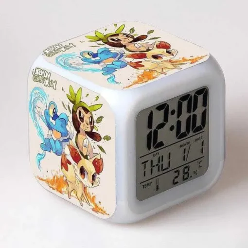 Pkm.store Uhren Und Wecker-Pokemon Digital Wecker / Uhr - 7 Farben (19 Verschiedene Motive)
