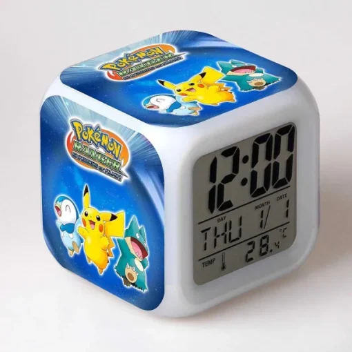 Pkm.store Uhren Und Wecker-Pokemon Digital Wecker / Uhr - 7 Farben (19 Verschiedene Motive)