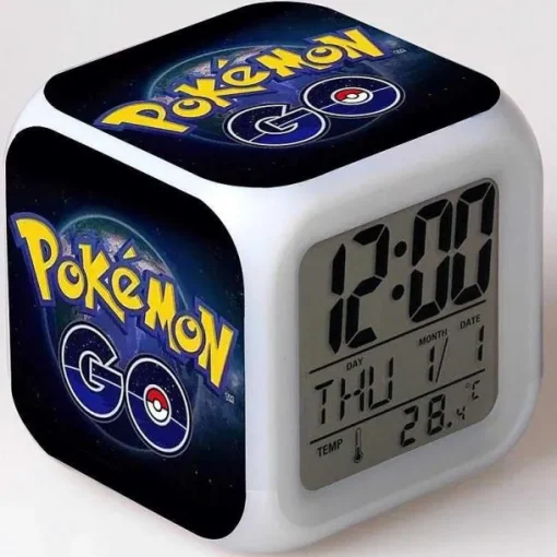 Pkm.store Uhren Und Wecker-Pokemon Digital Wecker / Uhr - 7 Farben (19 Verschiedene Motive)