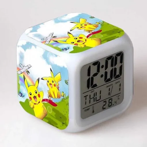 Pkm.store Uhren Und Wecker-Pokemon Digital Wecker / Uhr - 7 Farben (19 Verschiedene Motive)