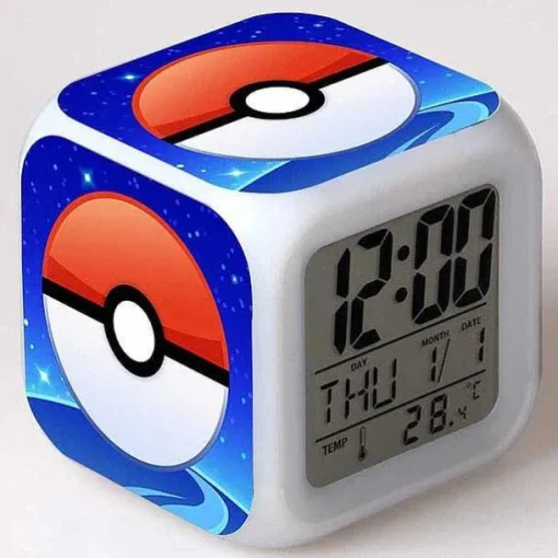Pkm.store Uhren Und Wecker-Pokemon Digital Wecker / Uhr - 7 Farben (19 Verschiedene Motive)