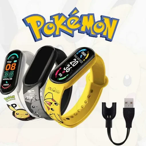 Pkm.store Sonstiges Merchandise-Pokemon Digitale Led Kinder Armbanduhr Mit Ladefunktion