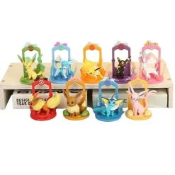 Pkm.store Pokemon Figuren-Pokemon Eeveelution Figuren Set (9 Stk.) Evoli, Sylveon Espeon Glaceon Leafeon Etc.
