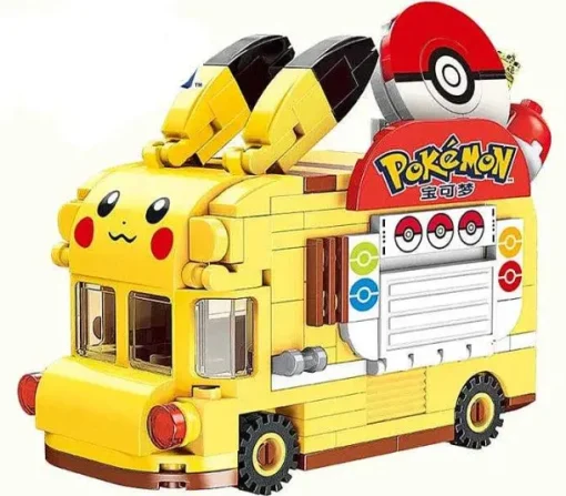Pkm.store Pokemon Bausteine-Pokemon Eiswagen Und Food Truck Klemm Baustein Spielzeug