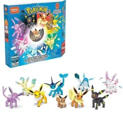 Pkm.store Pokemon Bausteine-Pokemon Evoli Legendares Evolitionsset Mit 9 Figuren Mit 470 Bausteinen, Spielzeug