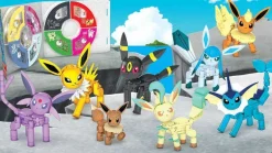 Pkm.store Pokemon Bausteine-Pokemon Evoli Legendares Evolitionsset Mit 9 Figuren Mit 470 Bausteinen, Spielzeug
