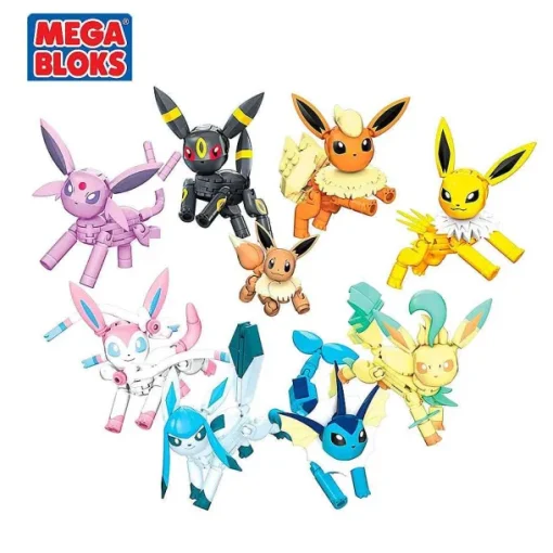 Pkm.store Pokemon Bausteine-Pokemon Evoli Legendares Evolitionsset Mit 9 Figuren Mit 470 Bausteinen, Spielzeug