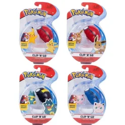 Pkm.store Pokemon Spielzeug-Pokemon Figur Mit Pokeball Clip N Go Spielzeug