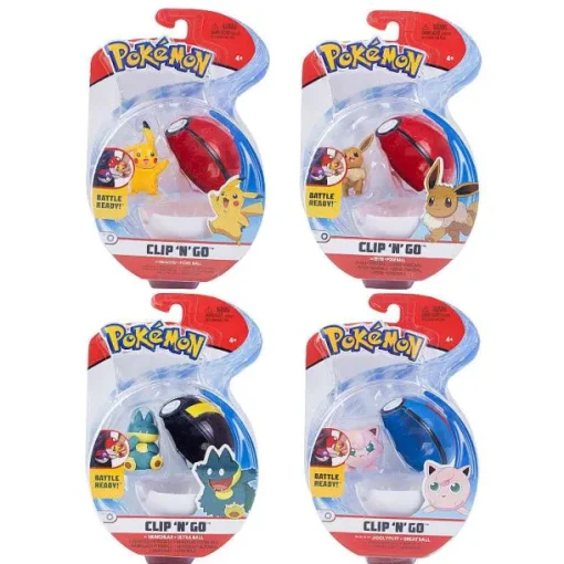 Pkm.store Pokemon Spielzeug-Pokemon Figur Mit Pokeball Clip N Go Spielzeug