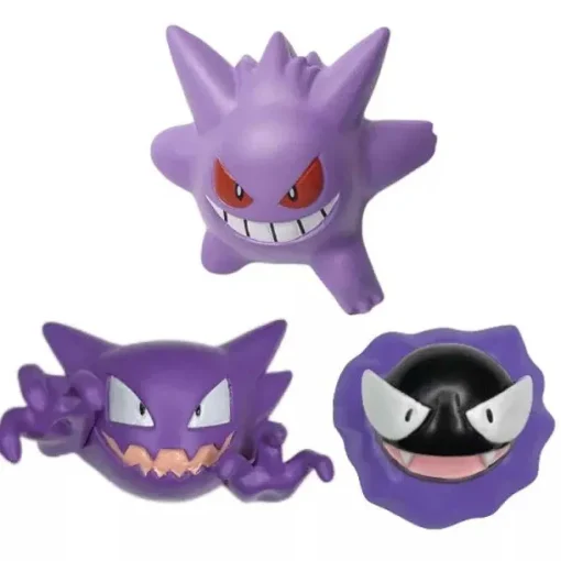 Pkm.store Pokemon Figuren-Pokemon Figuren Geist Typ - Gengar, Nebulak, Haunter, Zwirrlicht, Traunfugil Ca. 4Cm