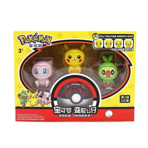 Pkm.store Pokemon Spielzeug-Pokemon Figuren Mit Wechselnden Gesicht Spielzeug