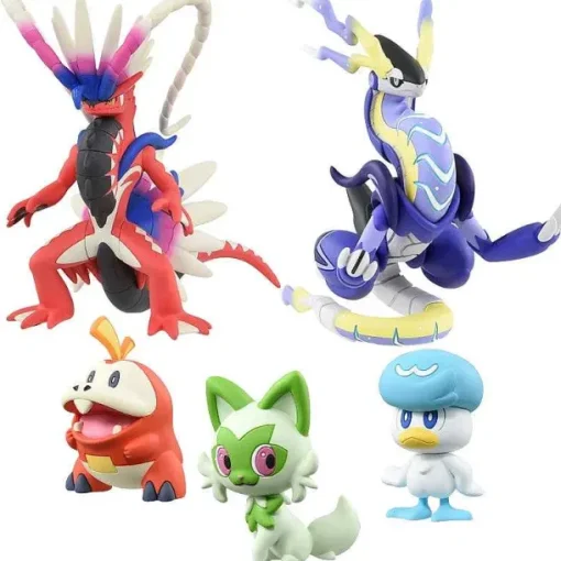 Pkm.store Pokemon Figuren-Pokemon Figuren Skeledirge, Meowscarada, Quaquaval, Charcadet - Paldea Region