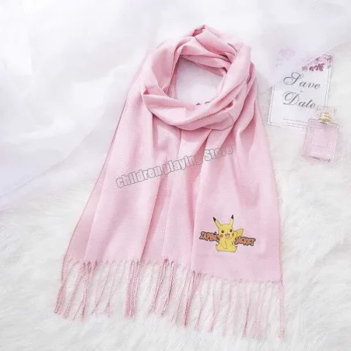 Pkm.store Herbst & Winter-Pokemon Flauschiger Kinder Schal In Verschiedenen Farben