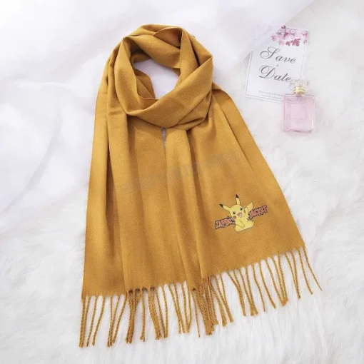 Pkm.store Herbst & Winter-Pokemon Flauschiger Kinder Schal In Verschiedenen Farben