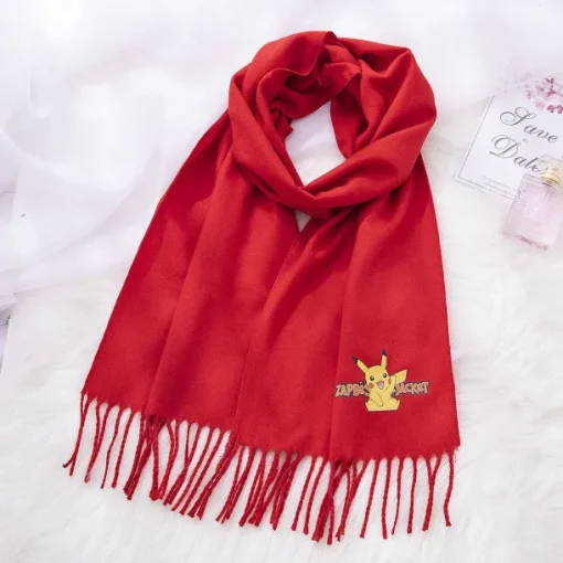 Pkm.store Herbst & Winter-Pokemon Flauschiger Kinder Schal In Verschiedenen Farben