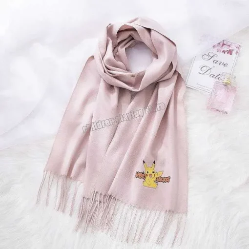 Pkm.store Herbst & Winter-Pokemon Flauschiger Kinder Schal In Verschiedenen Farben