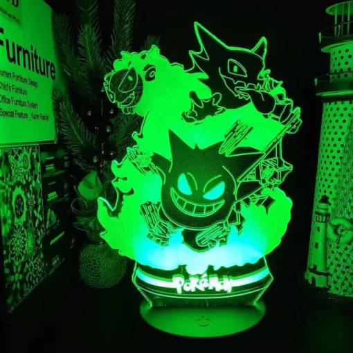 Pkm.store Pokemon Lampen & Nachtlichter-Pokemon Gengar Nacht Lampe Licht Mit Farbwechsel