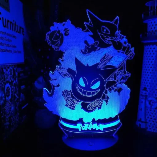 Pkm.store Pokemon Lampen & Nachtlichter-Pokemon Gengar Nacht Lampe Licht Mit Farbwechsel