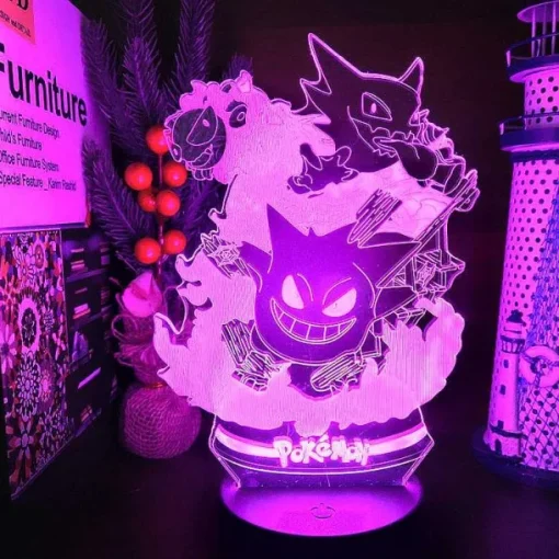 Pkm.store Pokemon Lampen & Nachtlichter-Pokemon Gengar Nacht Lampe Licht Mit Farbwechsel