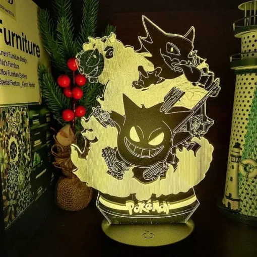 Pkm.store Pokemon Lampen & Nachtlichter-Pokemon Gengar Nacht Lampe Licht Mit Farbwechsel