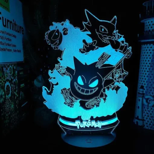 Pkm.store Pokemon Lampen & Nachtlichter-Pokemon Gengar Nacht Lampe Licht Mit Farbwechsel